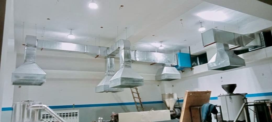 Air distribution duct installation